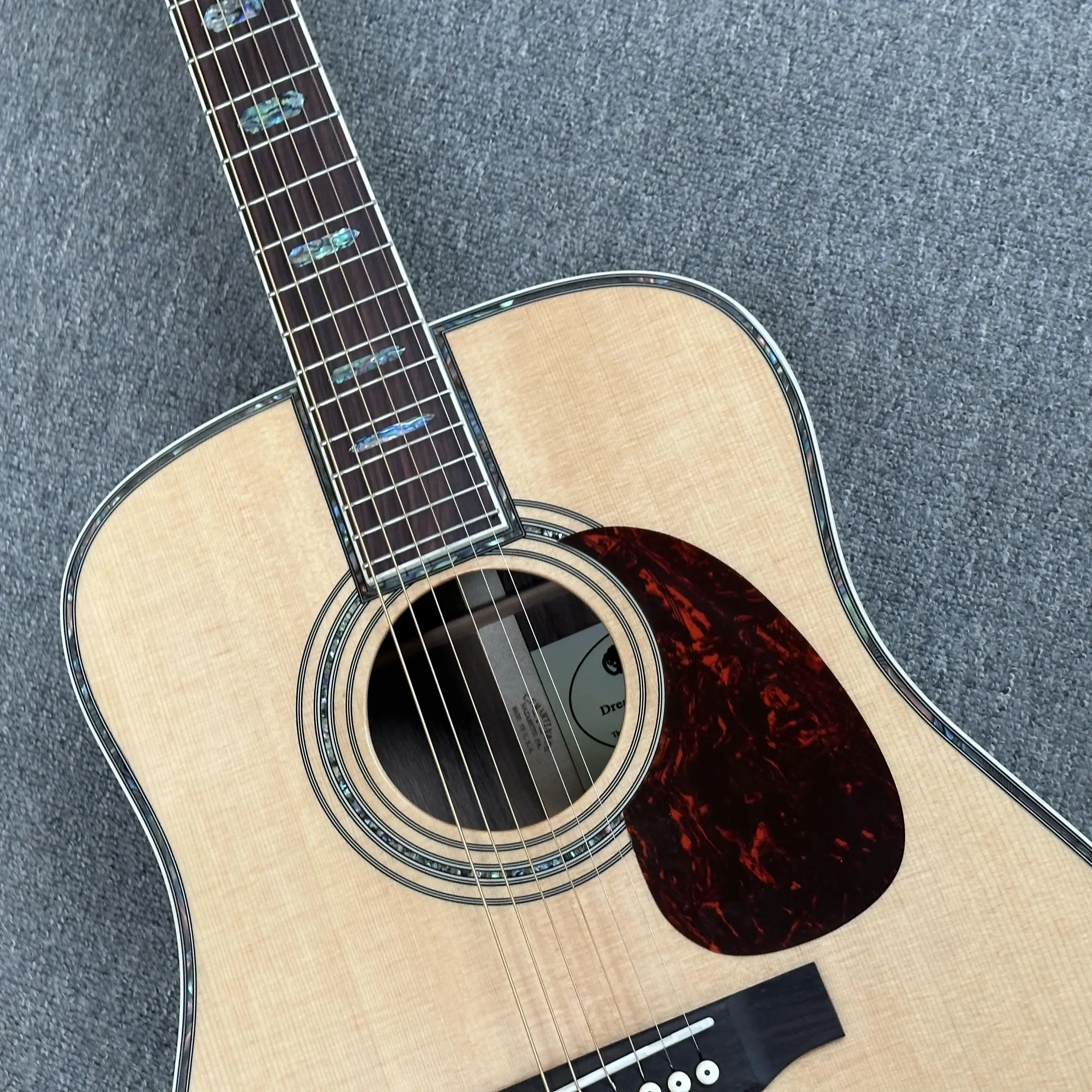 D45 M-Brand Wholesale 41-Inch Handmade Acoustic Guitar Glossy Finish 6 Steel Strings Maple Neck Custom Logo NO EQ