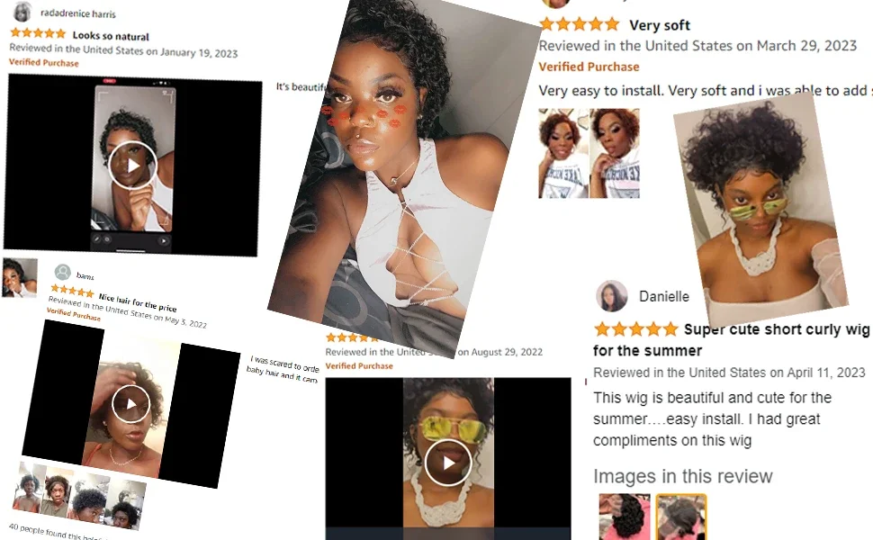 Pixie-frisyr Peruk Kort Bob Lockigt Äkta Hår Billigt Transparent Spets Vinröd Vatten Djup Vågig Peruk med Spets Framtill För Kvinnor_voghion.com