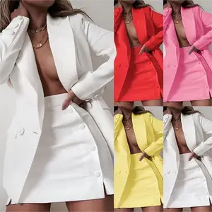 High Quality Womens Office Blazer Suits Short Skirts Women Suits Ladies Business Plus Size Blazers Elegant Two Piece Sets