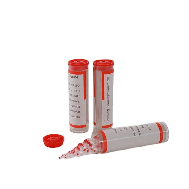 Tubes Capillaires Point De Fusion 75mm - Lot De 100 - Verre Soda - Pour Laboratoire