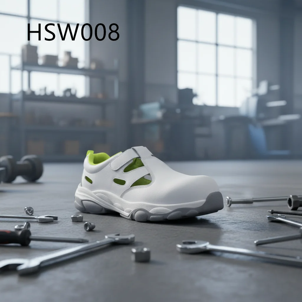 HY,hospital Medical Anti-static White Safety Shoes With Adjust Strip Medical Line Odor Control Alkali-proof Work Clogs HSW008