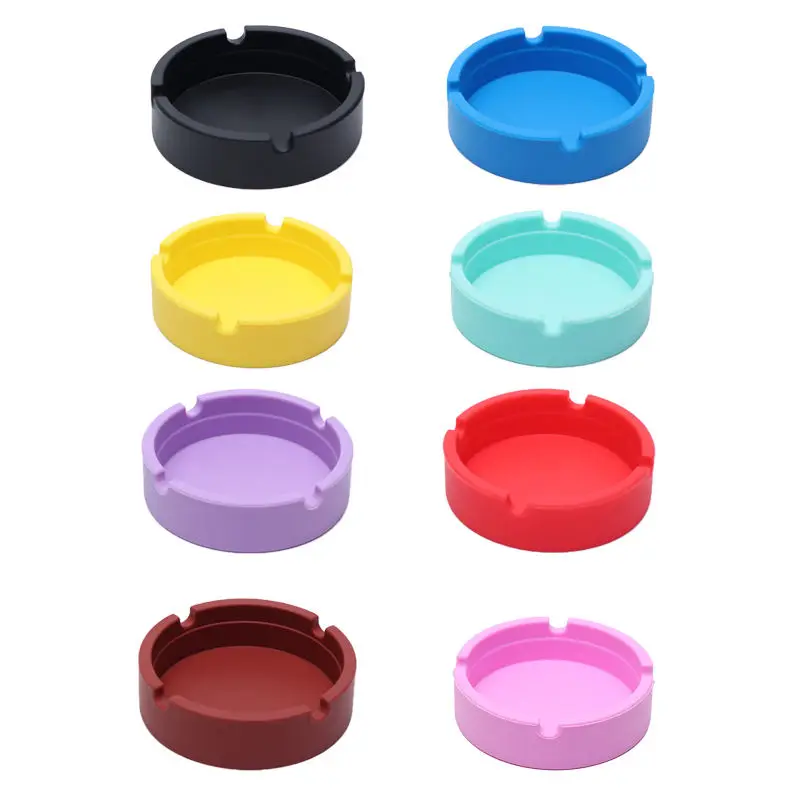 Индивидуальный логотип аксессуары для курения круглой формы силиконовая