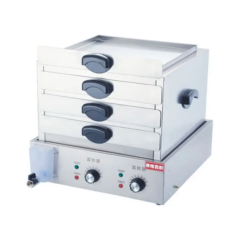 TEBAK Portable Electric Rice Noodle Roll Machine Steamer New Design Food Grade Stainless Steel 220V Home Use Restaurant Used