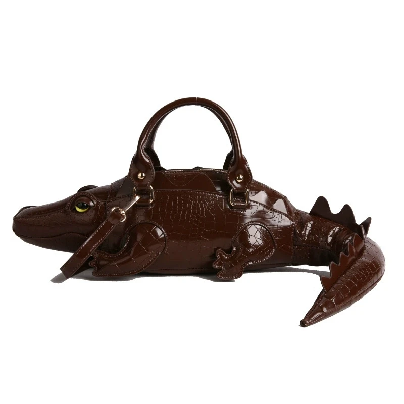 Crocodile Shaped Crossbody Bag for Men & Women - Adjustable
