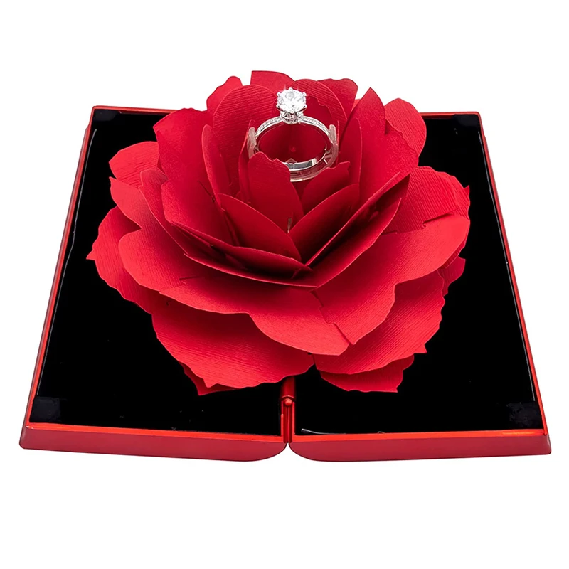 Wholesale Rose Wedding Ring Holder Eco-Friendly Jewelry Box