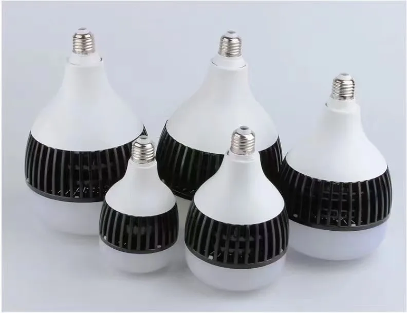 High Power LED Bulb for Factory Warehouse 85W 105W150W 200W Bulb E27E40 Finned Aluminum Site Workshop Lighting