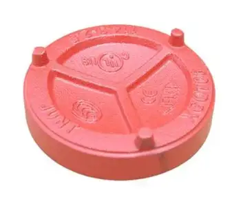 UL FM Fire Pipe Fittings Ductile Iron Sch 40 1'' Ral3000 Red End Cap