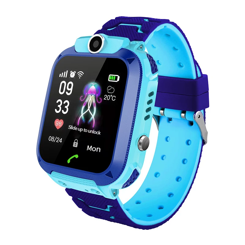 2022 IP7 Waterproof Smart Watch for Kids with TFT Touch Screen iOS  Operation Alarm Clock SIM Games Support A-GPS SOS Rubber Band