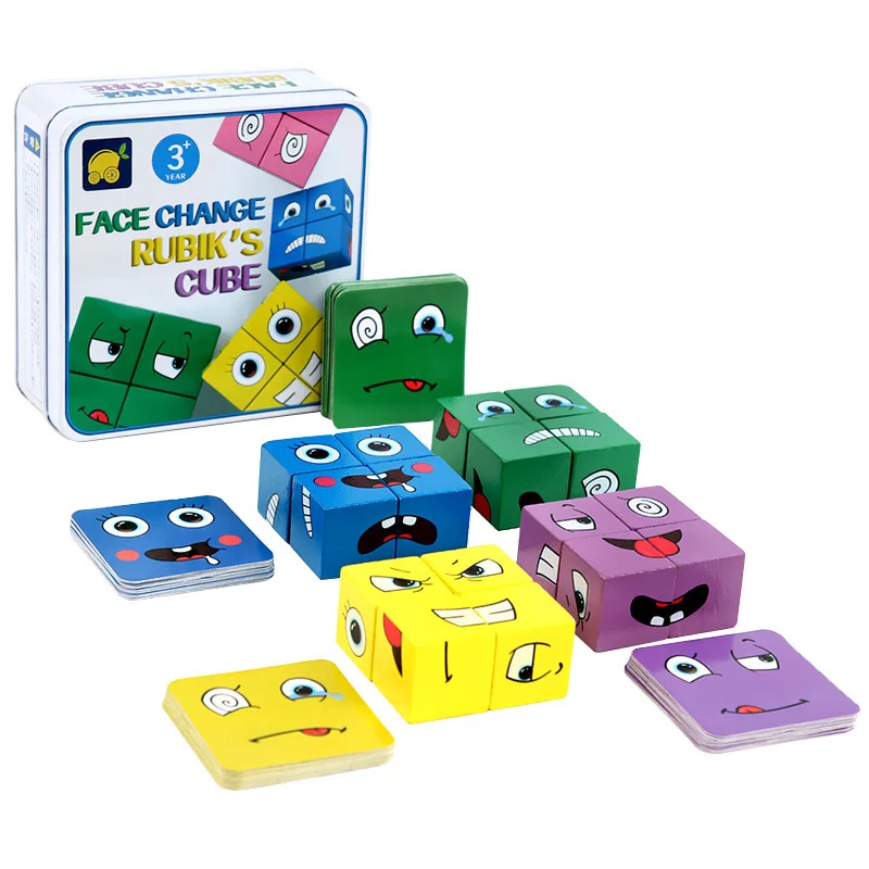 Высококачественные, прочные, Используемые различные интерактивные игрушки для родителей и детей, Детский 3D куб для смены лица