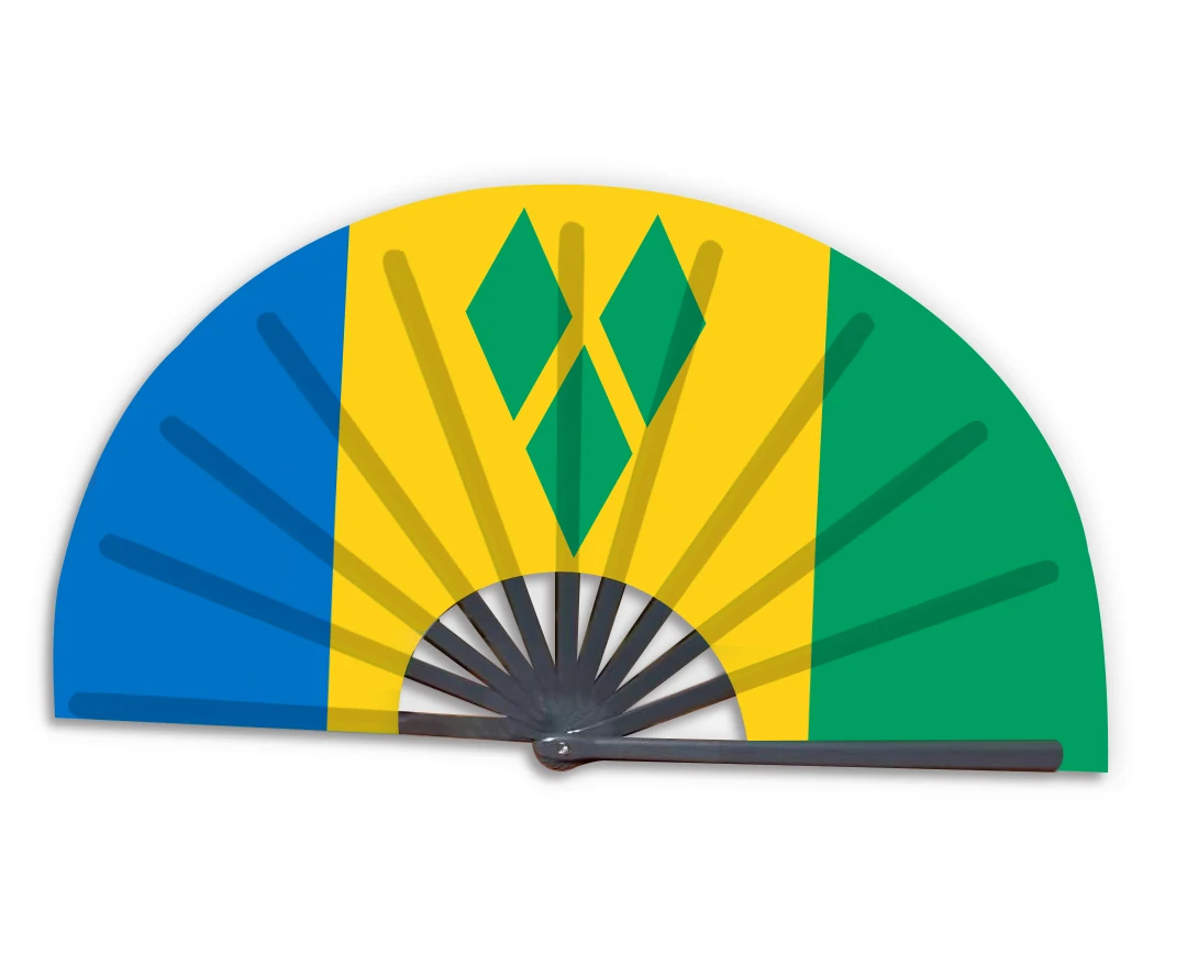 New Product Customized National Country Flag Russia Folding Bamboo Hand Held Fan_voghion.com