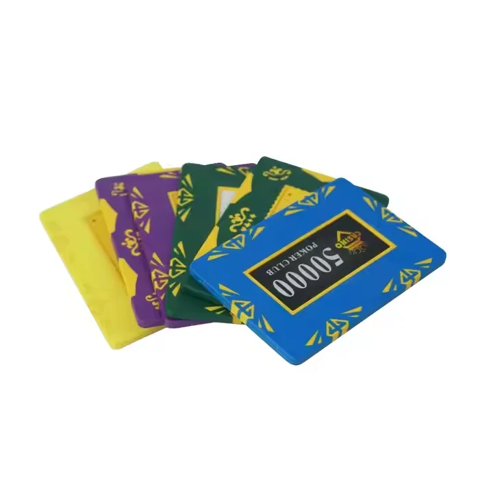 Wholesale Rectangular 40g square Clay Poker Custom logo Sticks or Print for Gambling