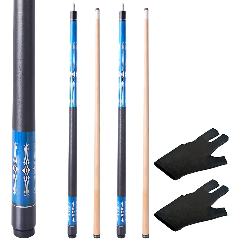 Бильярдный наконечник кия соединение из нержавеющей стали бильярдный палка 146 см клена с кожаной краской ручки TP-C4806 синего цвета