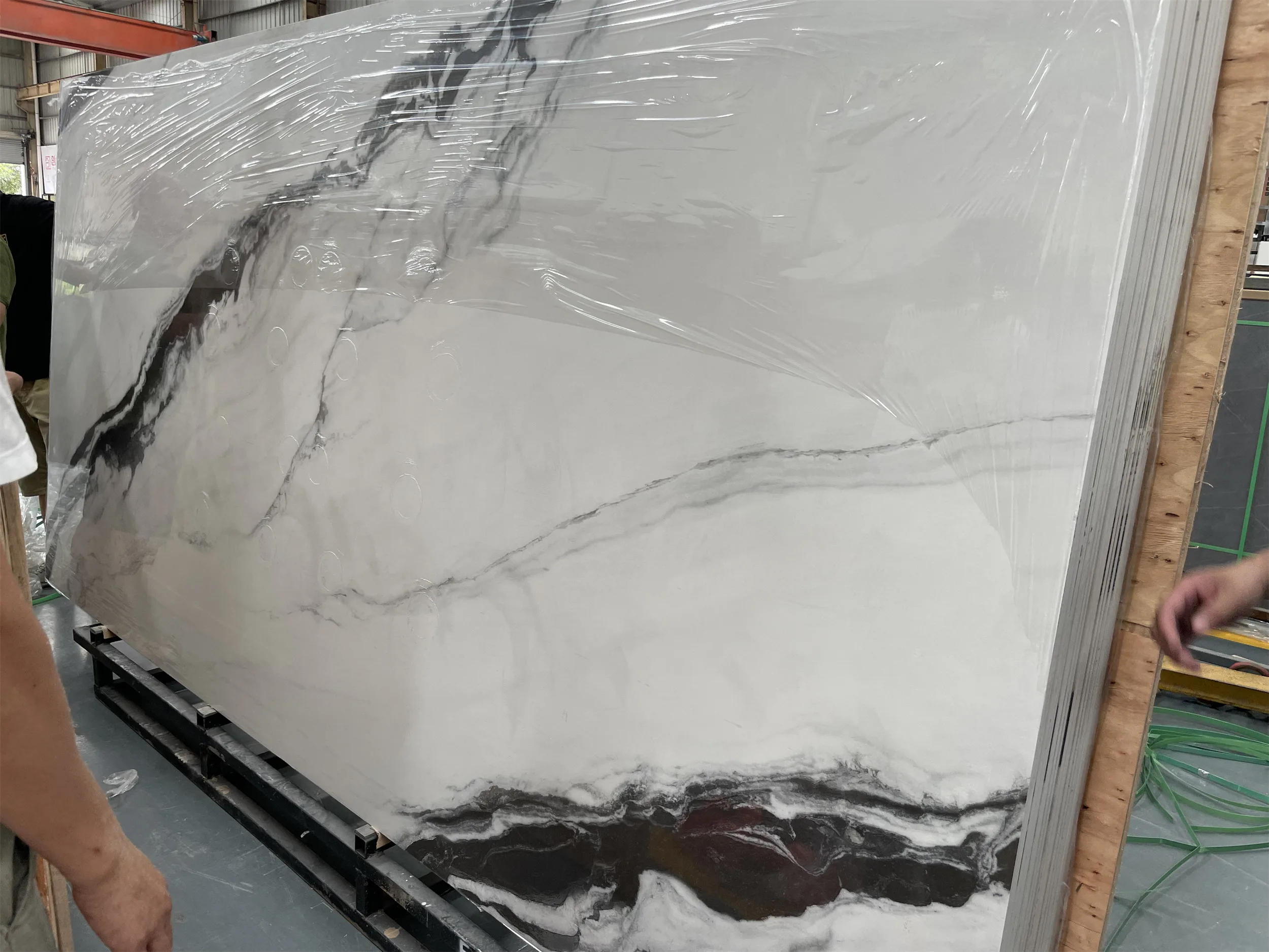 Large Format  1200 X 600  Panda Porcelain Slab  for Living Room Background Wall