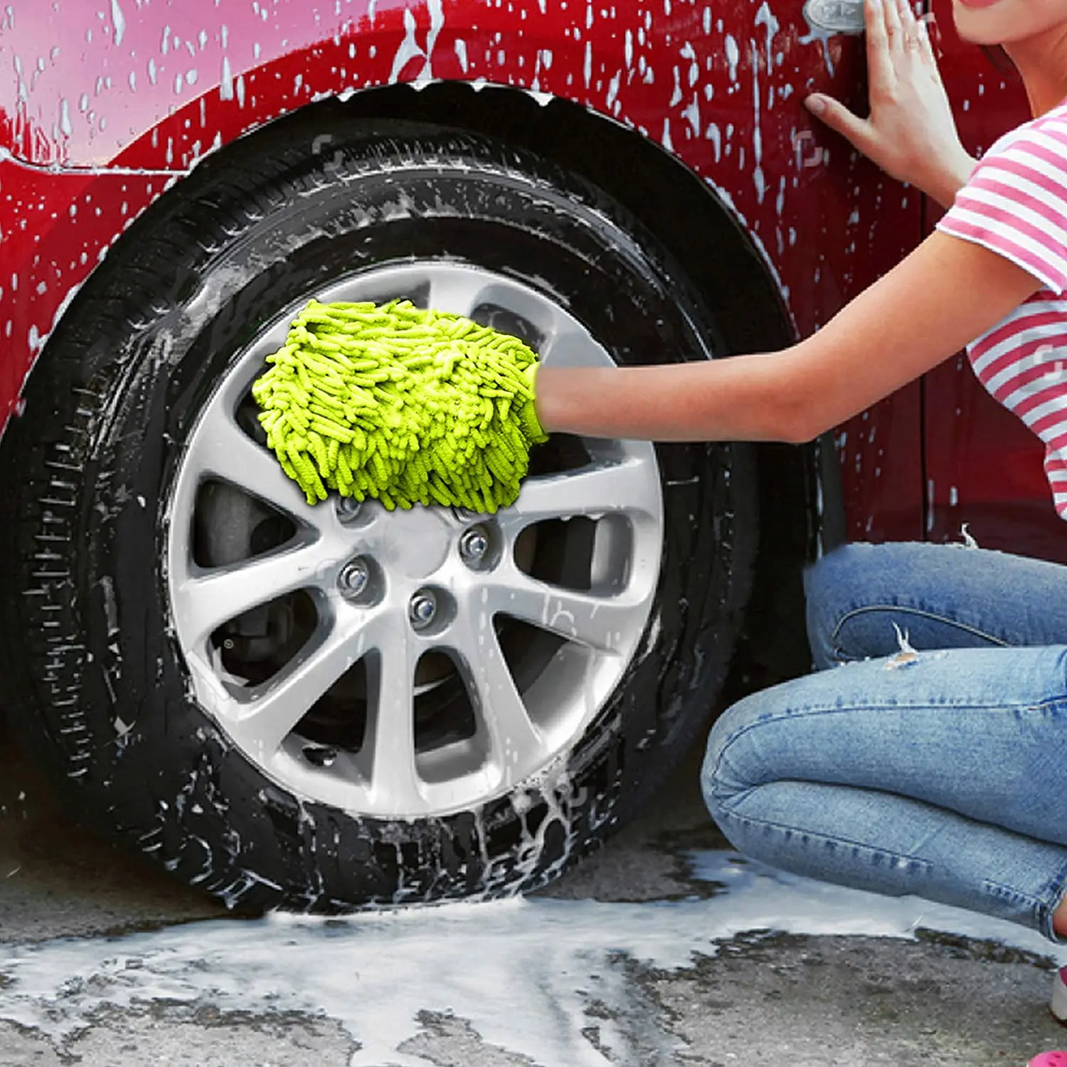 microfiber wash mitt car cleaning mitts