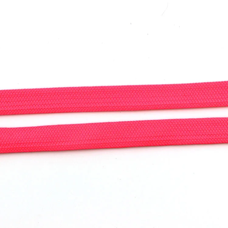 Xinda Factory Price Popular 16mm 18mm Custom Fat Shoe Laces Super Wide Polyester Flat Shoe Laces Pink Color Shoelaces