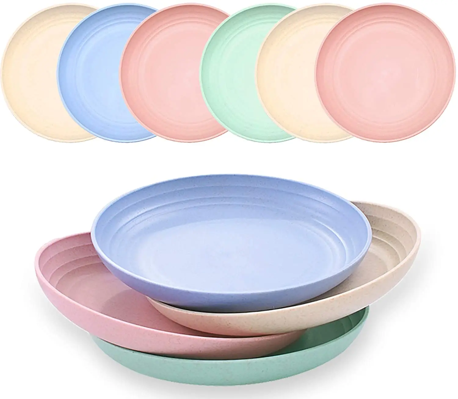 Eco Friendly Biodegradable Unbreakable Dinner Plates Wheat Straw