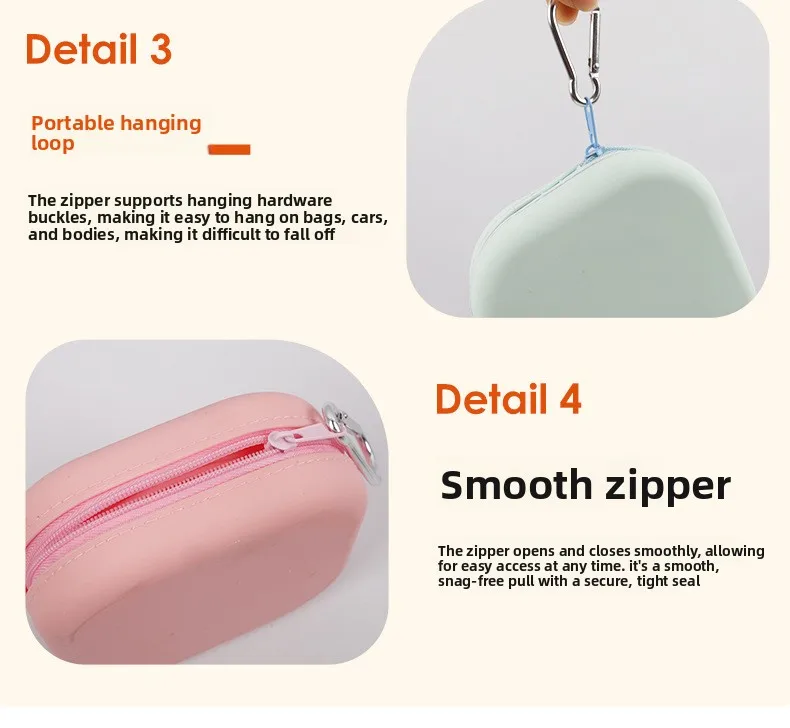 2 in 1 Folding Silicone Pet Bowl with Zipper Closure New Outdoor Carrying Cat and Dog Feeding Bowl details