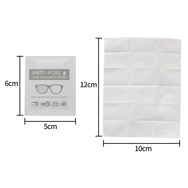 20pcs/box Individual Package Wet Antifog Anti Fog Cloth Tissues
