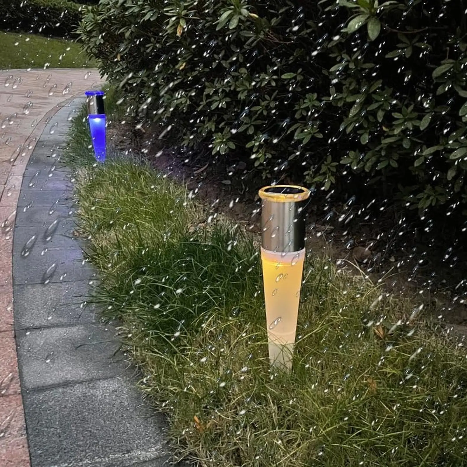 RGB White Ambient light Disk Light Solar Powered Solar Lamps Outdoor Garden Landscape LED Waterproof Solar Lawn Lights details