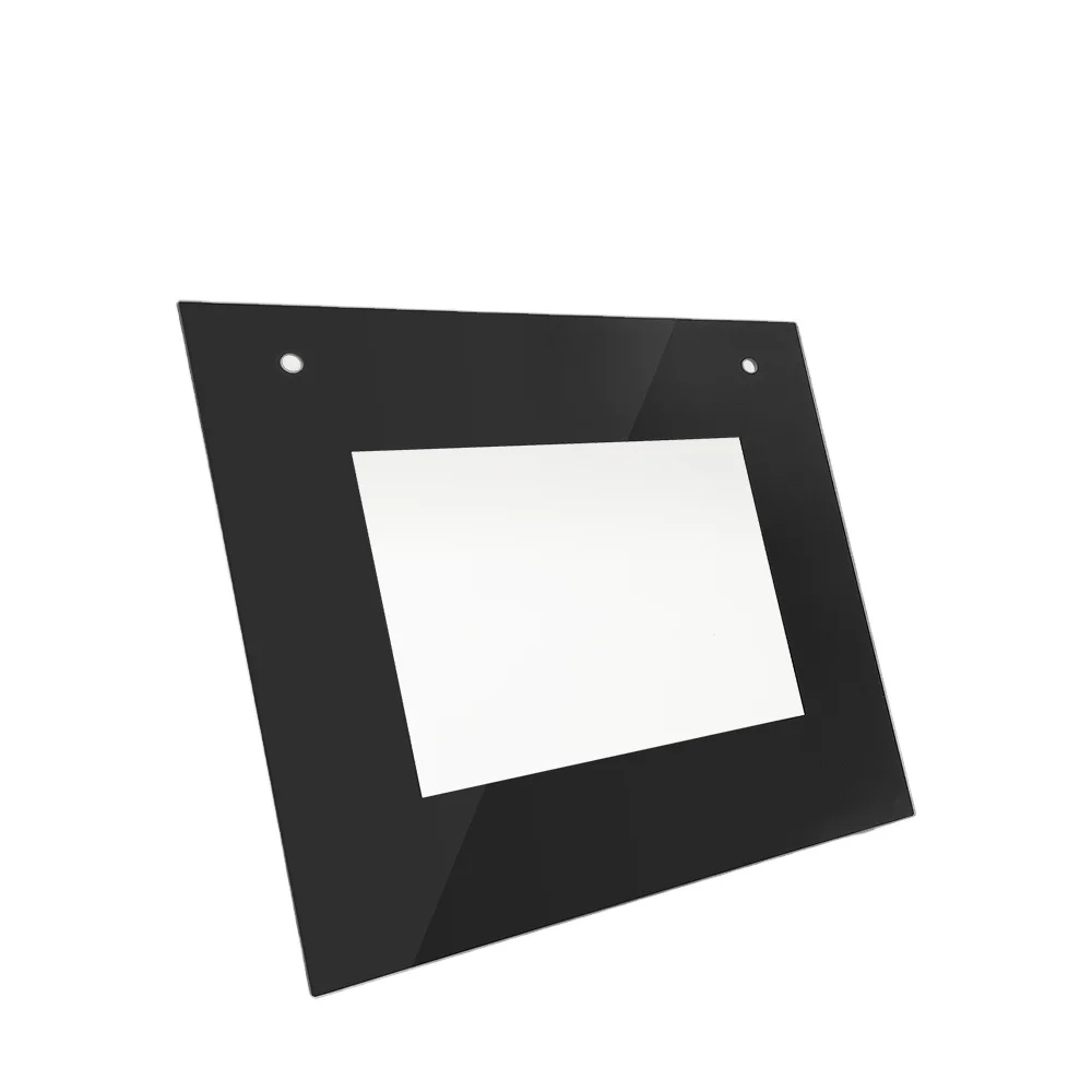High Quality Custom Design Toughened Microwave Oven Glass Panel Silk Screen Print Microwave Oven Tempered Door Glass