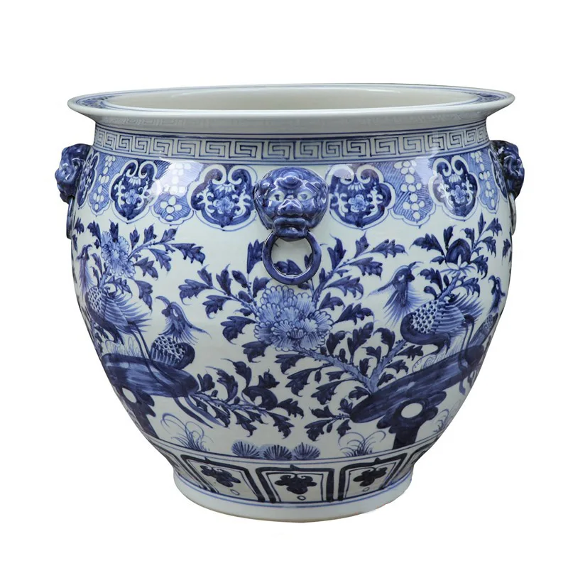 Vaso di fiori in plastica composita Vaso decorazione Jingdezhen Vasi di porcellana blu e bianchi antichi Vaso di ceramica Decorazione domestica fatta a mano, vaso celeste, Colore: Vaso Meipi