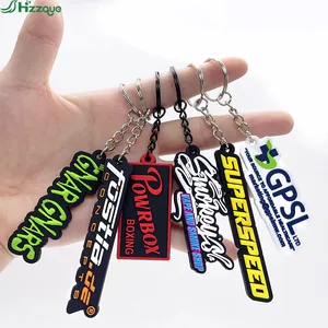 Wholesale Promotional Gift Customised Keyring Ring Key Chains Designer Logo 3D/2D Soft Rubber PVC Keychain Custom