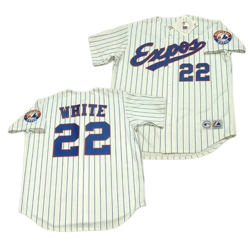 Wholesale Men's Montreal Expos 18 Moises Alou 22 Rondell White 27