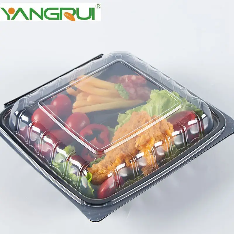 8x8 Inch Hinged Take Out Away Disposable Food Container Packing