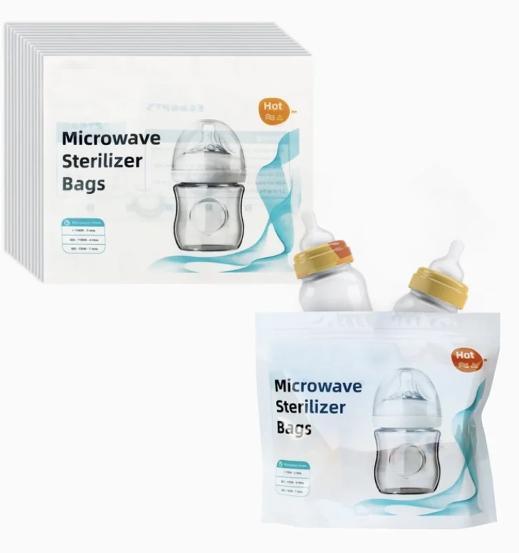Reusable Bpa Free Microwave Baby Bottle Sterilizer Bags Travel Breast