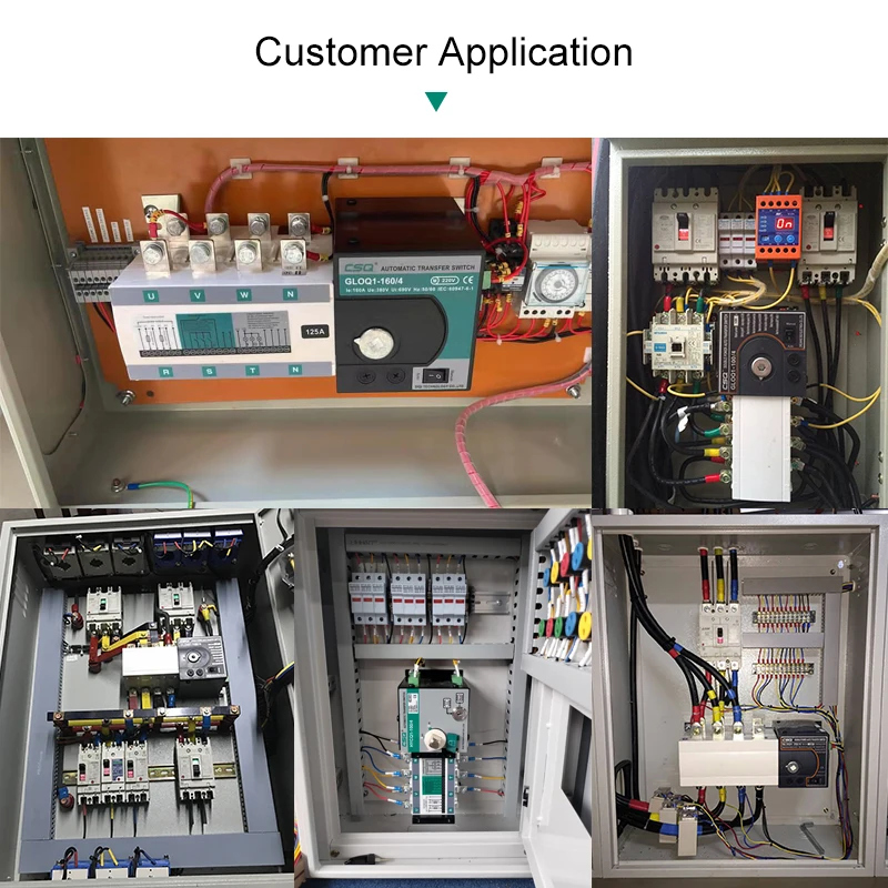 PC Class 200 Amp ATS Controller Automatic Transfer Switch CE CB AC220V 380V ATSE Supplier CSQ 250A Automatic Changeover Switch