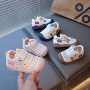 0-3 Year Infant Lightweight First Walkers Non Slip Sole Infant Learning Breathable Toddler Casual Shoes for Boys and Girls