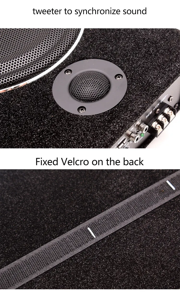 Car Bass Tube Boxs Subwoofer With Amplifier Speakers 600w Audio Active 12v 8inch Car Subwoofer