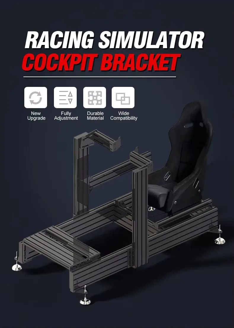 DIY Sim Racing Rig Cockpit - Aluminum Triple Monitor Racing Simulator ...