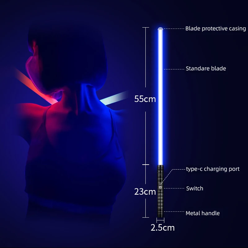 Индивидуальный световой меч LGT SABERSTUDIO DamienSaber оптовая продажа тяжелый дуэлированный RGB NEO с плавными качели
