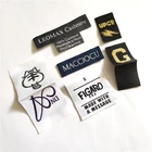 Logo Custom Private Clothing Brand Personal Design Logo Print Woven Label NO MOQ Woven Label