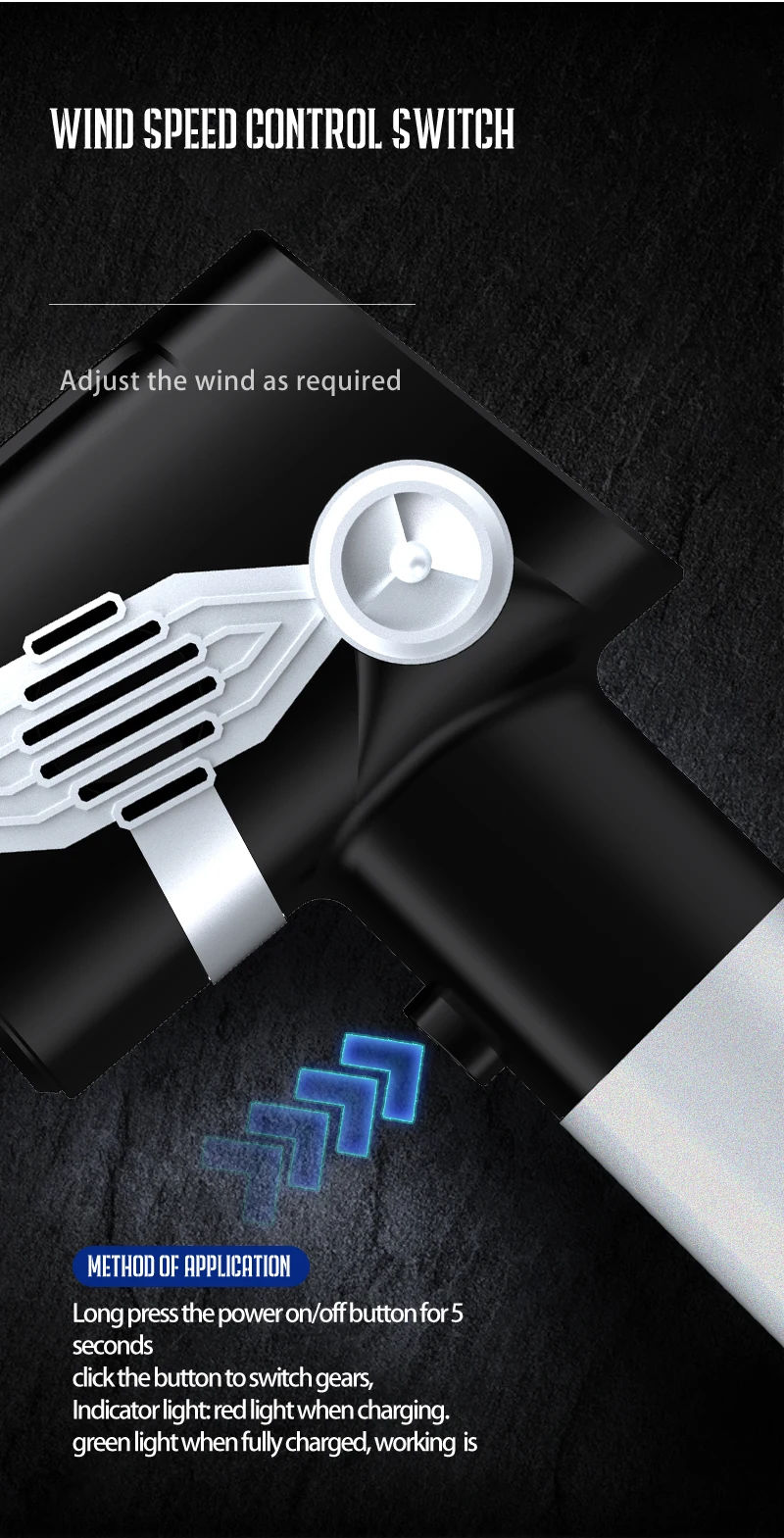 Compressed Air Duster,Canned Air Can Keyboard Cleaner With Led Display,3 Speedspowerful Air