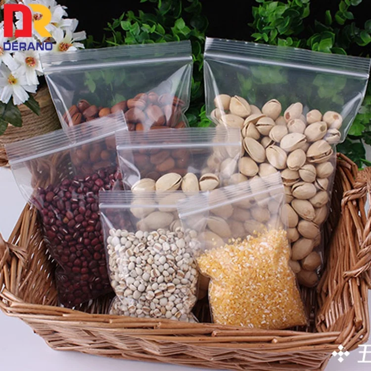 Waterproof Biodegradable Food Grade 100 Ldpe Zip Lock Bags Red Line