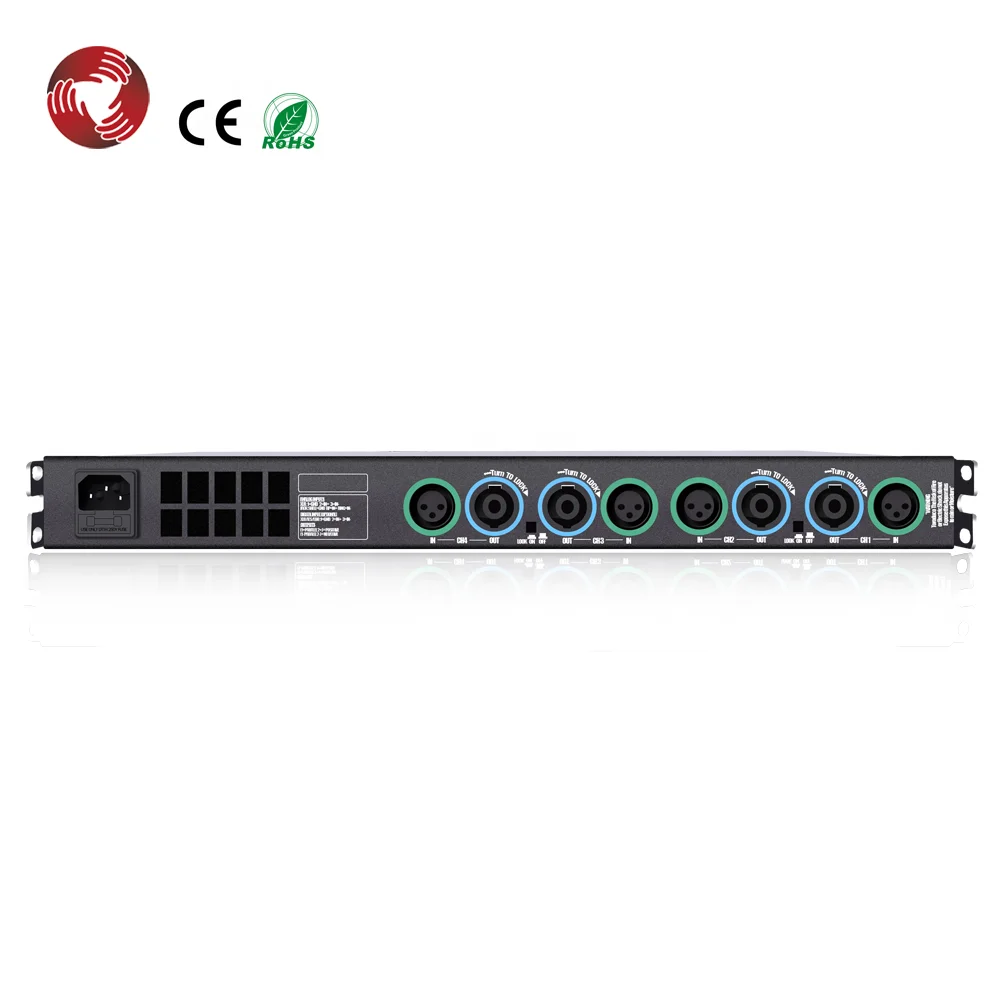 Class D Power Amplifier 4 Channels 600W 1u Digital Professional Audio Power Amplifiers