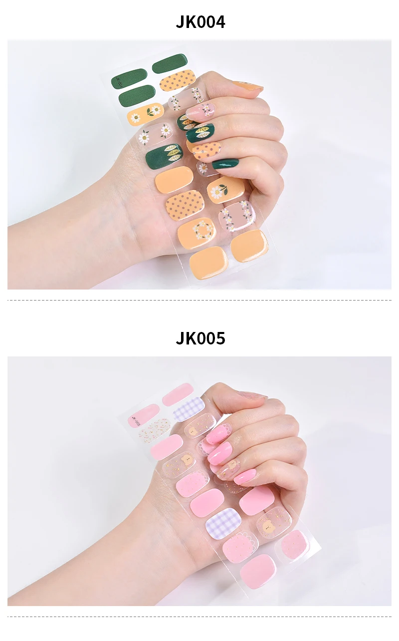 Mobray Uv Lamp Semi Cured Gel Nail Stickers Nontoxic Long Lasting