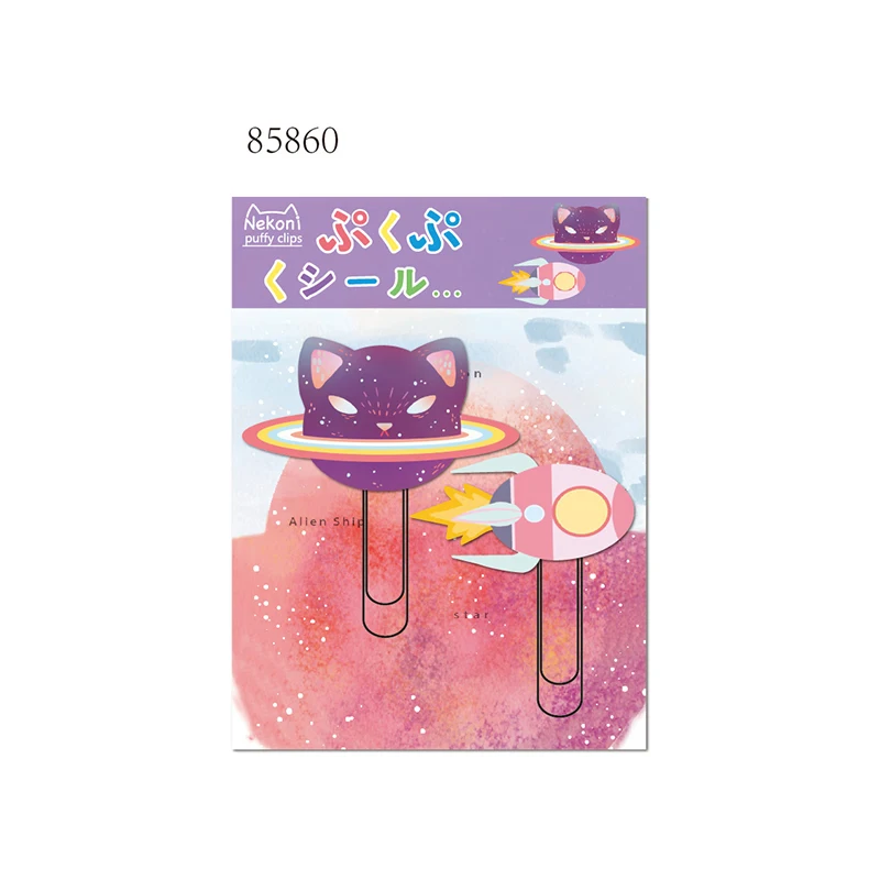 Nekoni ПВХ Закладка 3D планировщик Зажимы для бумаги Канцелярские Товары детей и студентов чтение подарки пользовательские закладки маркер страниц