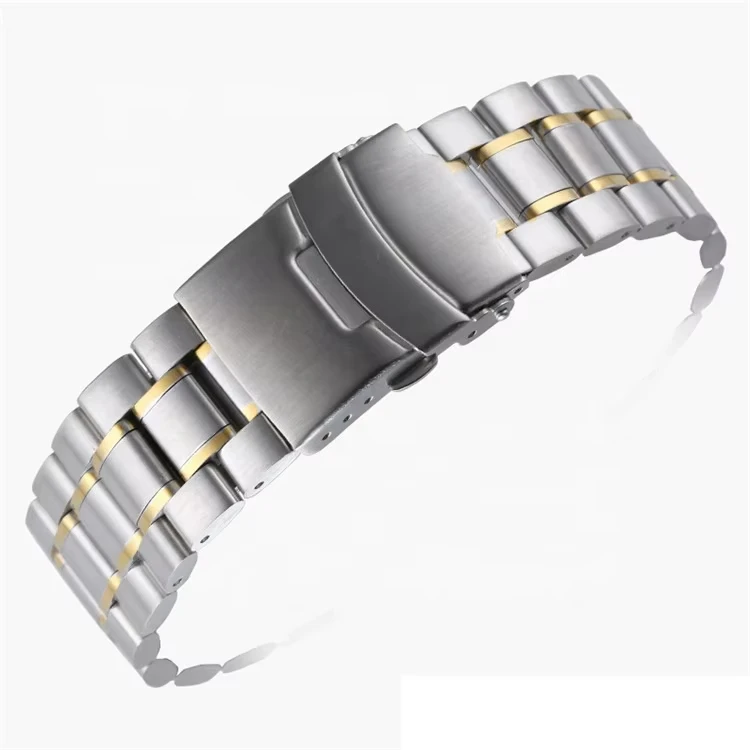 Double Lock Curve End Folding Clasp Stainless Steel Watchband