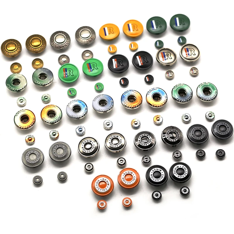 Customize Botones Coat Jeans Buttons Adjustable Pin Metal Logo Sewing Free  Jeans Buttons and Rivets for Denim Jeans