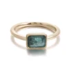 14K yellow gold lab gemstone ring