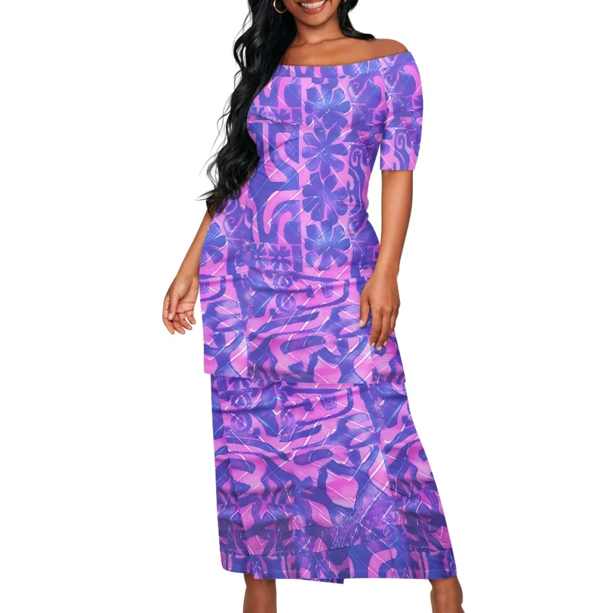 hawaiian evening party dress Cocktail Evening Maxi Long Hawaiian Dress main image 0