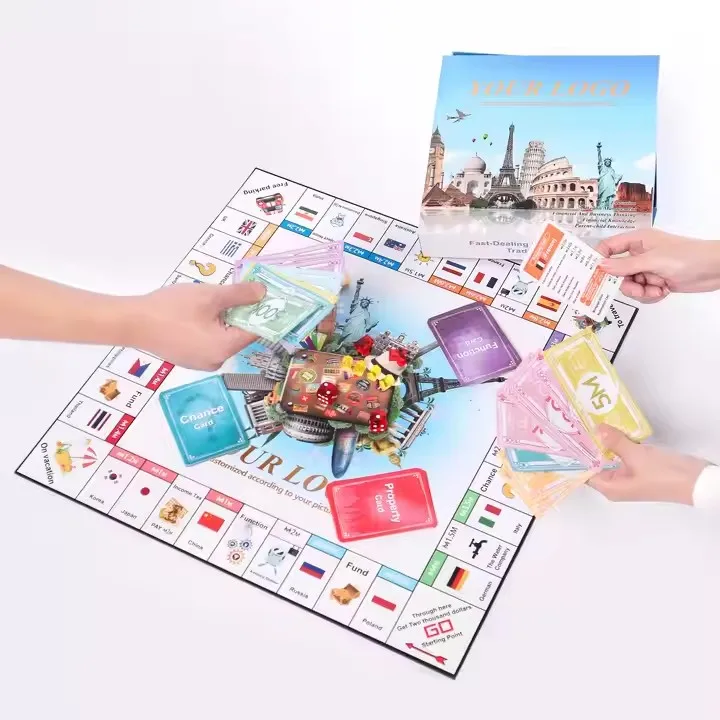 Factory Price Desktop Game Custom Logo Board Game World Journey Flying Chess Adult Version Puzzle Toy Board Game