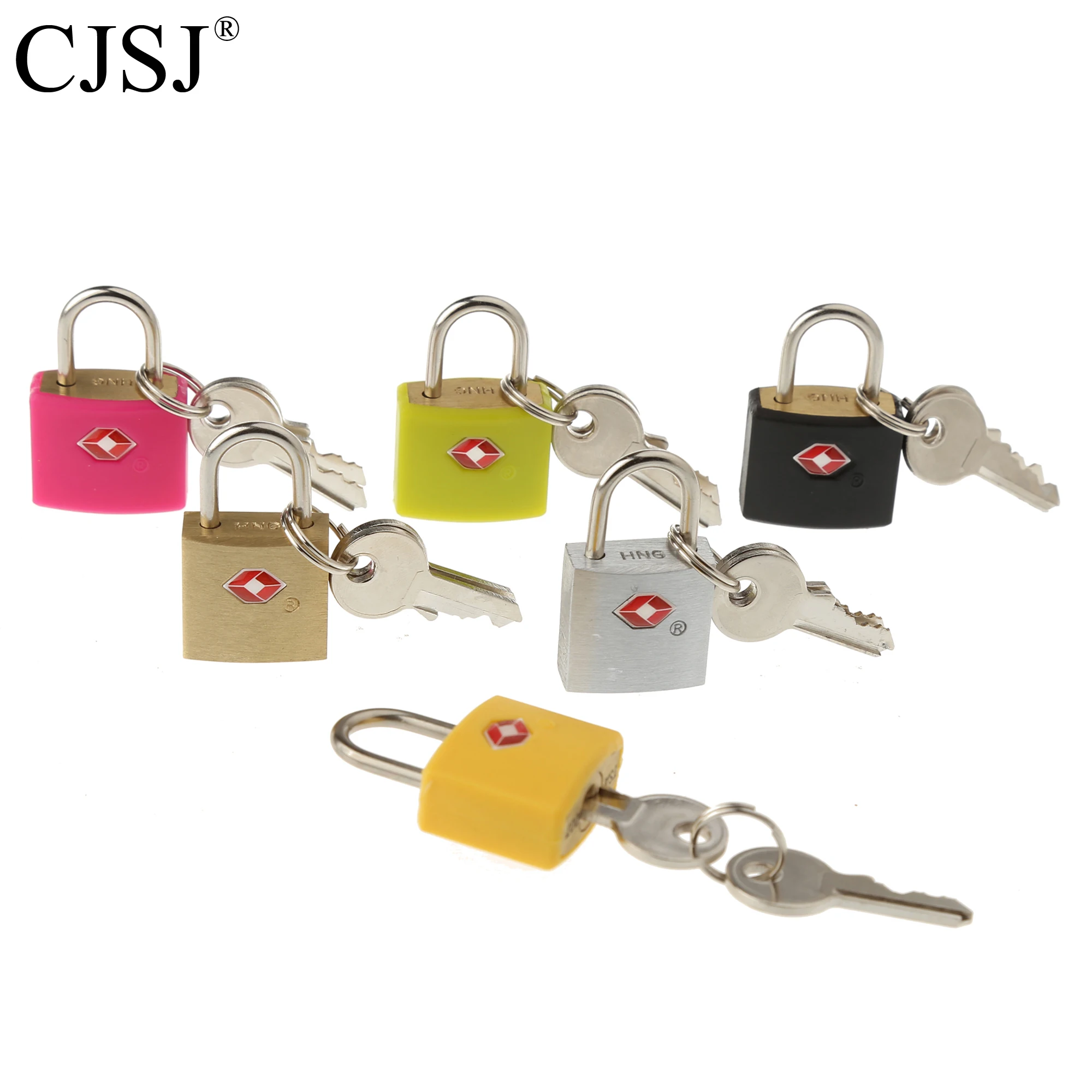 TSA-385 Lock Factory ABS Plastic Cover Small Brass Luggage Padlock TSA Key  Lock
