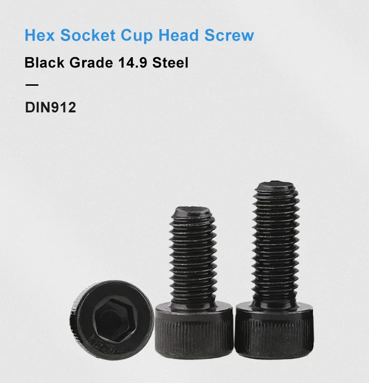 1pc M16-1.5 X 150mm Metric Fine Thread Hex Head Screw – 8.8 Grade Alloy Steel, Black Oxidized Finish