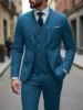 Lake blue top and suit pants