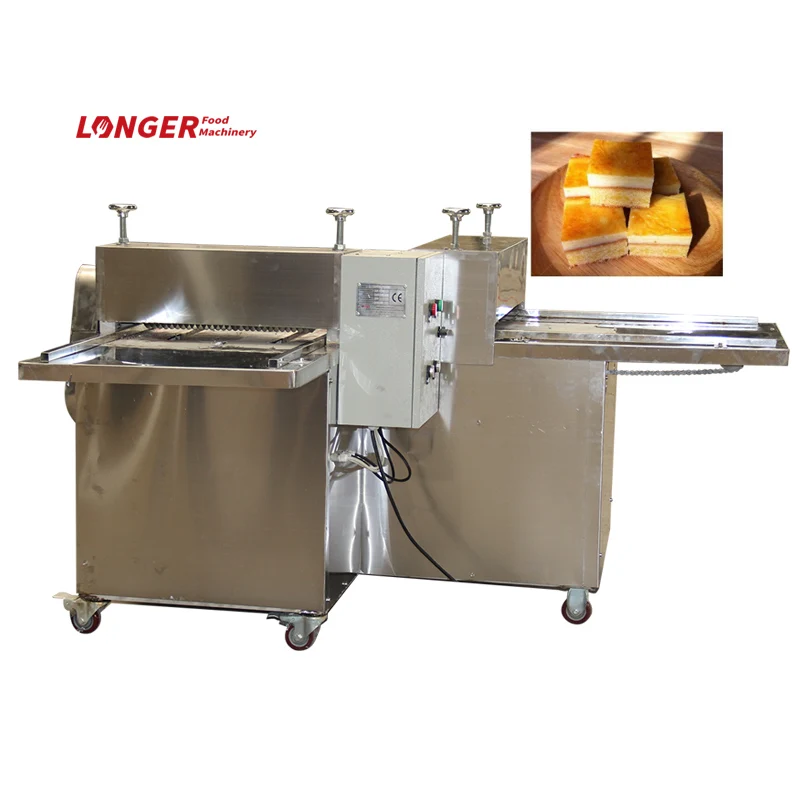 Automatic Egg Crisp Cake Cutting Machine|Commercial Soft Bread Cube Dicing Machine