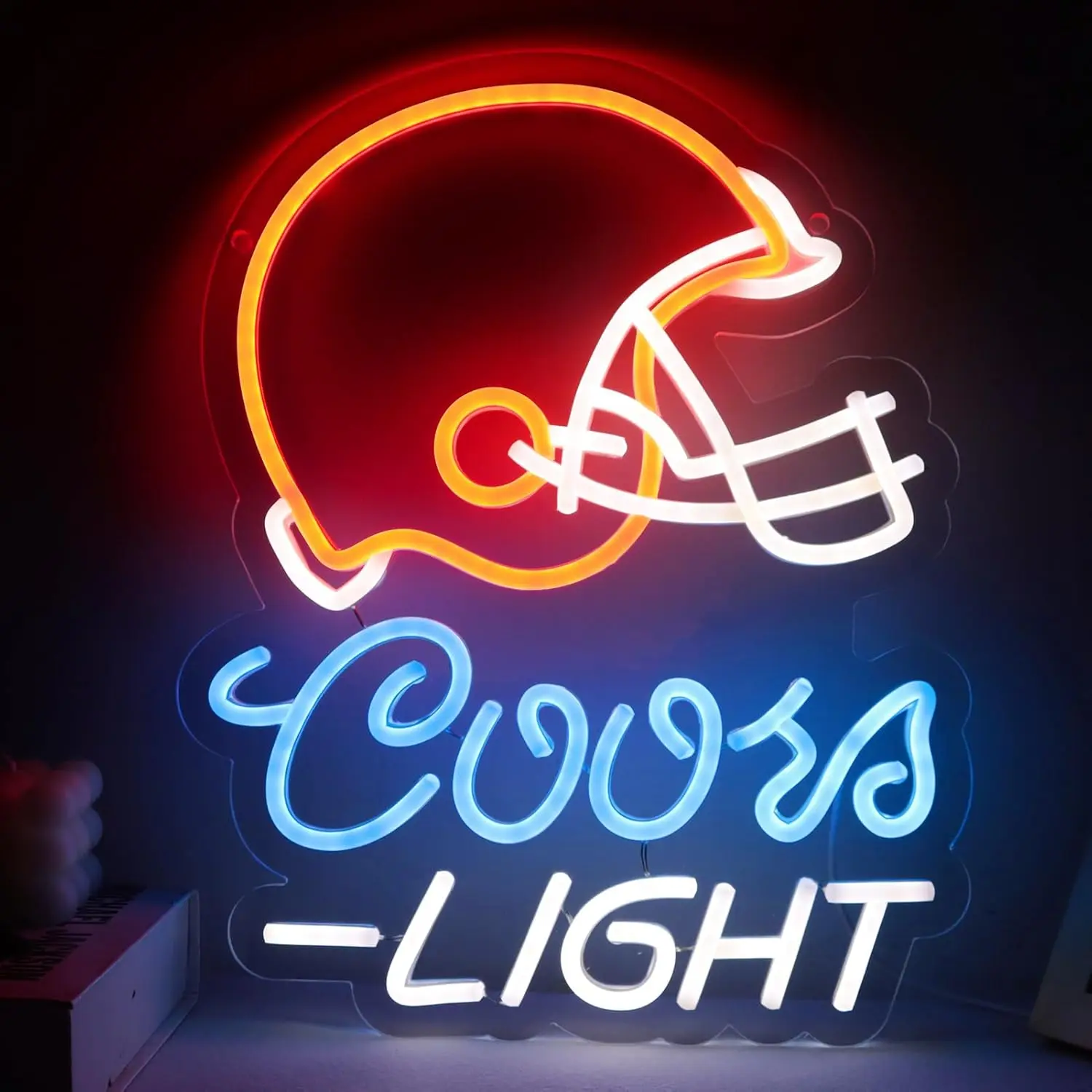 coors light neon sign football helmet LED Neon Light Sign Football Helmet Wall Decor Sports Team Acrylic Man Cave  Decor for Boys Home Bar Party IP65 Rated| Alibaba.com